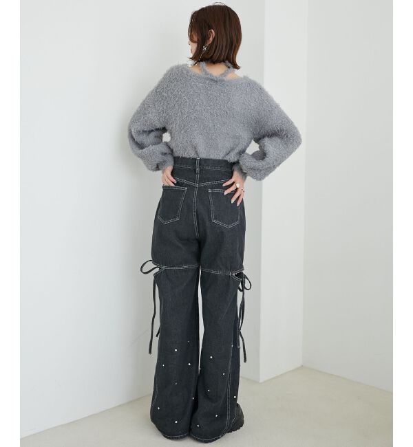 MAJESTICLEGON「チョーカー付きプードルニット」|ニット・セーター|