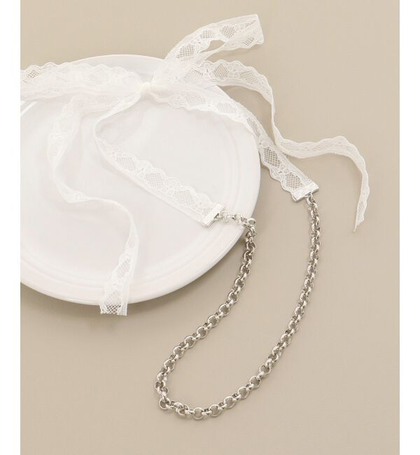 MAJESTICLEGON「レース&times;チェーンネックレス」|ネックレス|