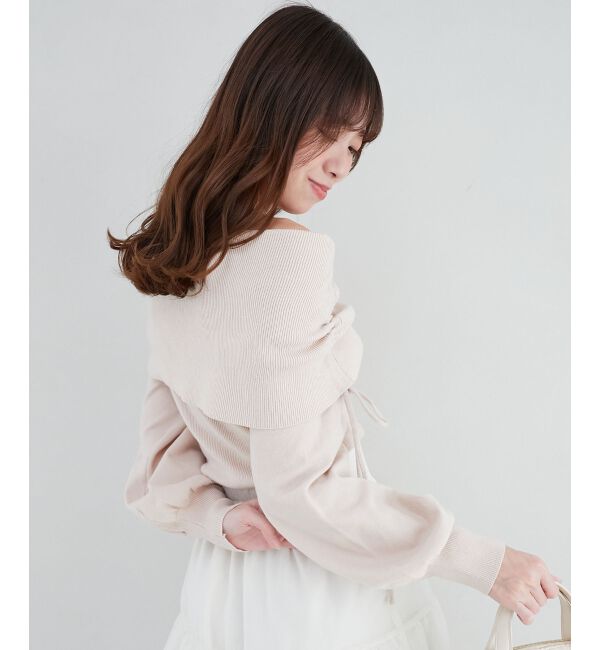 MAJESTICLEGON「ドロストオフショルニット」|ニット・セーター|