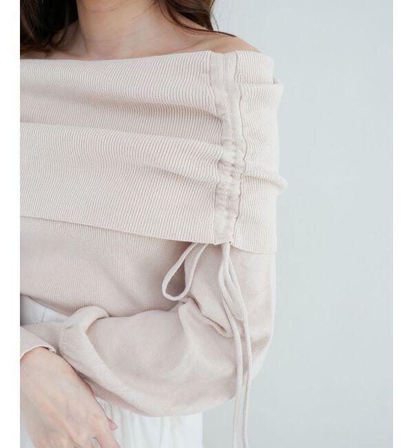 MAJESTICLEGON「ドロストオフショルニット」|ニット・セーター|