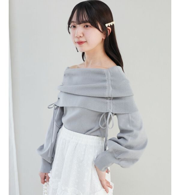 MAJESTICLEGON「ドロストオフショルニット」|ニット・セーター|