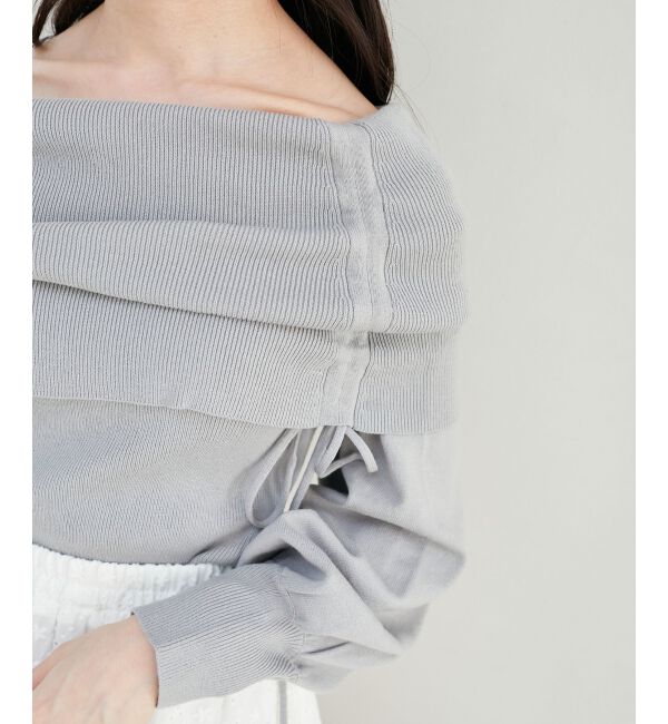 MAJESTICLEGON「ドロストオフショルニット」|ニット・セーター|