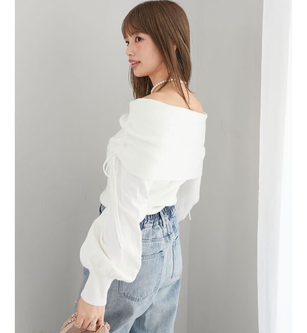 MAJESTICLEGON「ドロストオフショルニット」|ニット・セーター|