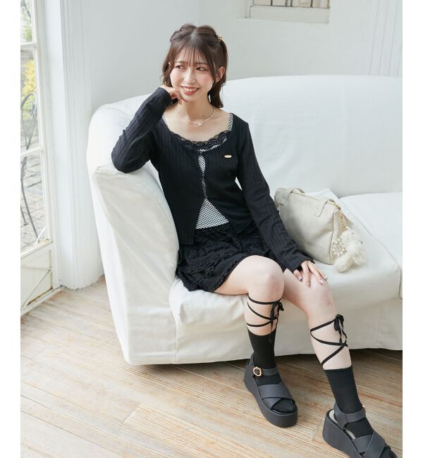  「キャミレイヤードライクカットトップス」|Tシャツ・カットソー|