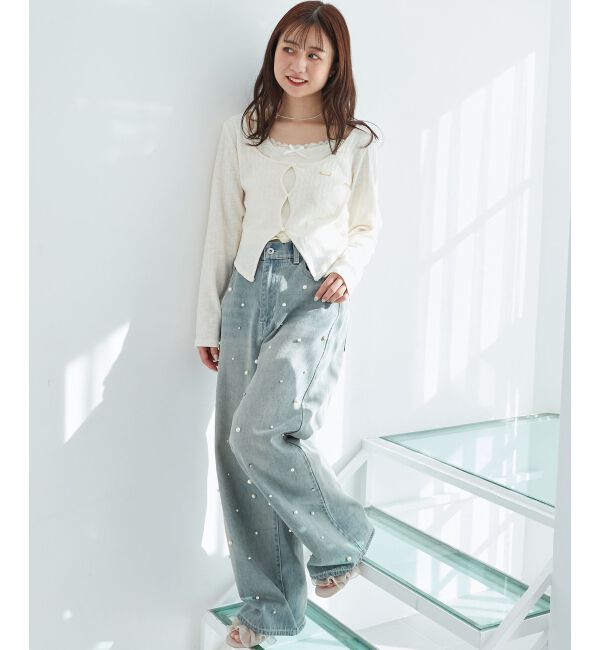  「キャミレイヤードライクカットトップス」|Tシャツ・カットソー|