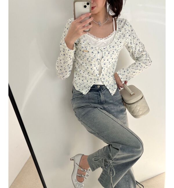  「キャミレイヤードライクカットトップス」|Tシャツ・カットソー|