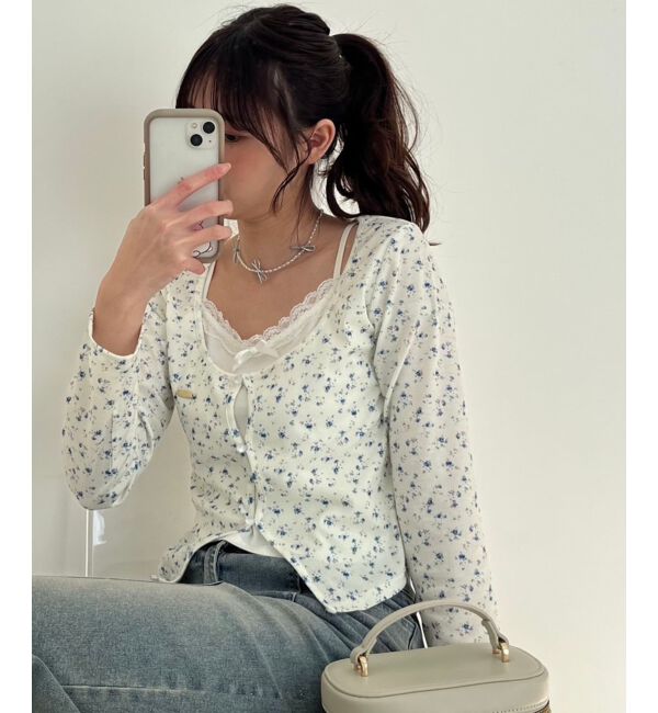  「キャミレイヤードライクカットトップス」|Tシャツ・カットソー|