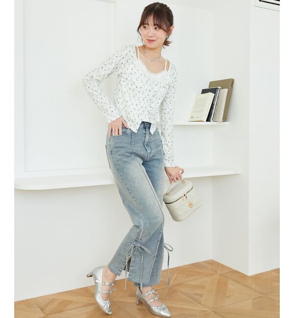  「キャミレイヤードライクカットトップス」|Tシャツ・カットソー|