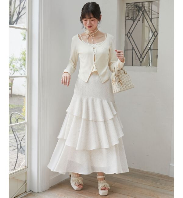  「キャミレイヤードライクカットトップス」|Tシャツ・カットソー|