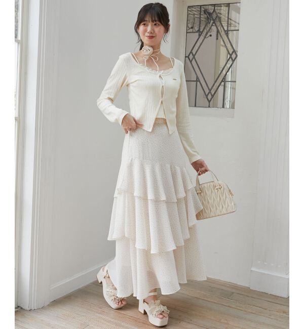  「キャミレイヤードライクカットトップス」|Tシャツ・カットソー|