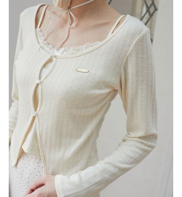  「キャミレイヤードライクカットトップス」|Tシャツ・カットソー|