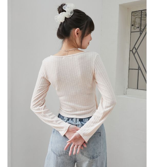  「キャミレイヤードライクカットトップス」|Tシャツ・カットソー|