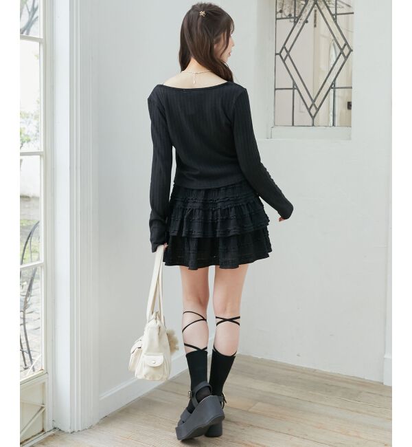  「キャミレイヤードライクカットトップス」|Tシャツ・カットソー|