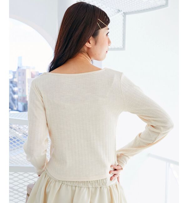  「キャミレイヤードライクカットトップス」|Tシャツ・カットソー|