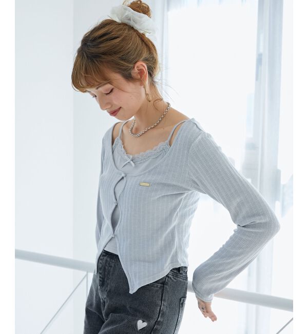  「キャミレイヤードライクカットトップス」|Tシャツ・カットソー|