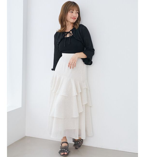  「デコルテオープンメッシュニット」|ニット・セーター|