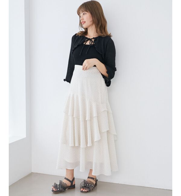  「デコルテオープンメッシュニット」|ニット・セーター|