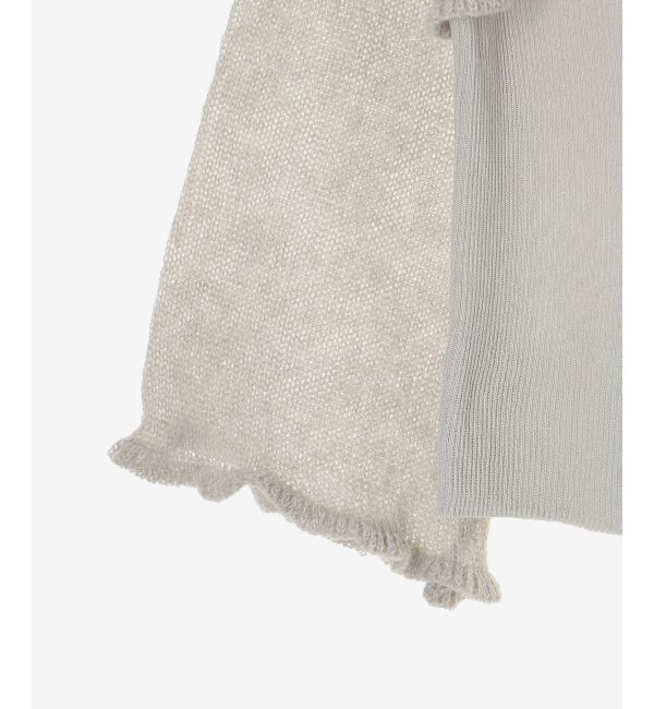  「デコルテオープンメッシュニット」|ニット・セーター|