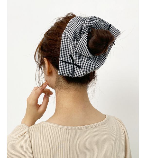  「アソートスクエアシュシュ」|ヘアゴム・シュシュ|ブラック柄