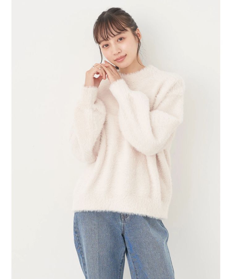 earth music&ecology「ロングシャギーハイネックプルオーバー」|ニット・セーター|