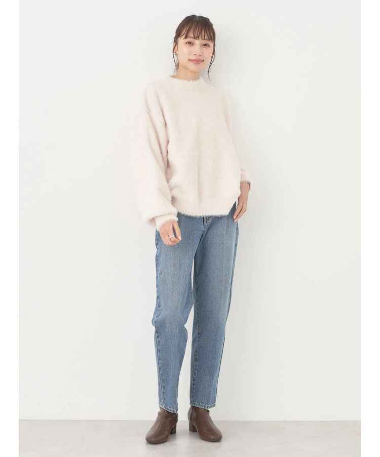 earth music&ecology「ロングシャギーハイネックプルオーバー」|ニット・セーター|