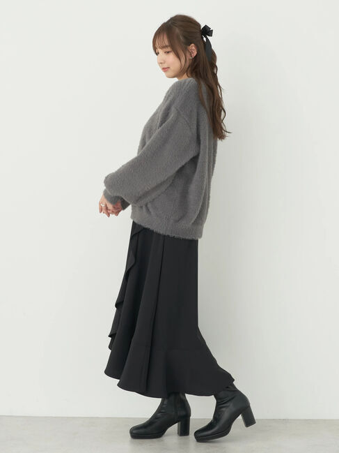 earth music&ecology「ロングシャギーハイネックプルオーバー」|ニット・セーター|