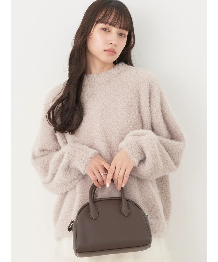 earth music&ecology「ロングシャギーハイネックプルオーバー」|ニット・セーター|Beige