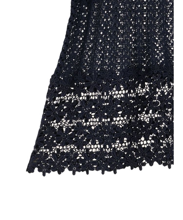 earth music&ecology「裾レース透かしニットプルオーバー」|ニット・セーター|