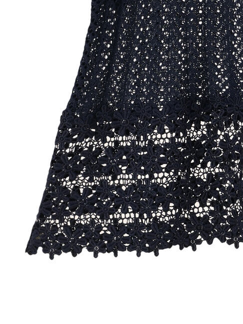 earth music&ecology「裾レース透かしニットプルオーバー」|ニット・セーター|