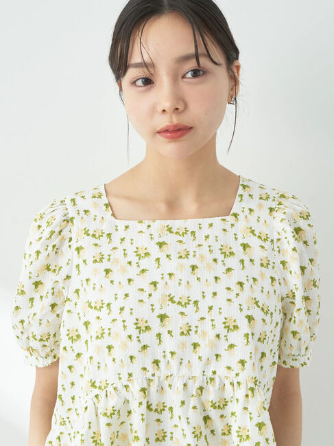 earth music&ecology「フラワーミニワンピース」|ワンピース|