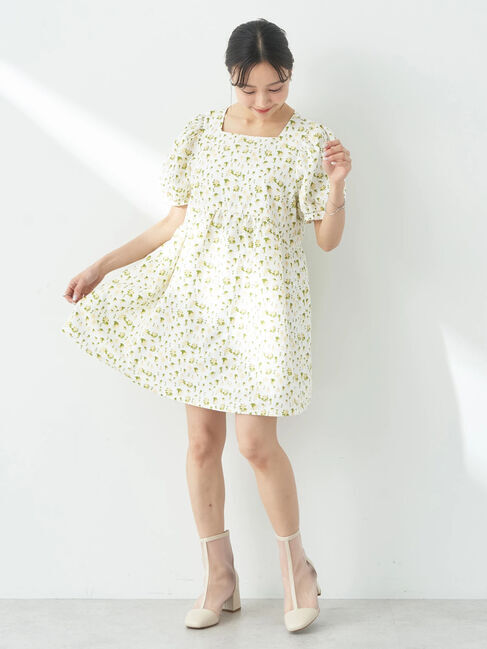 earth music&ecology「フラワーミニワンピース」|ワンピース|