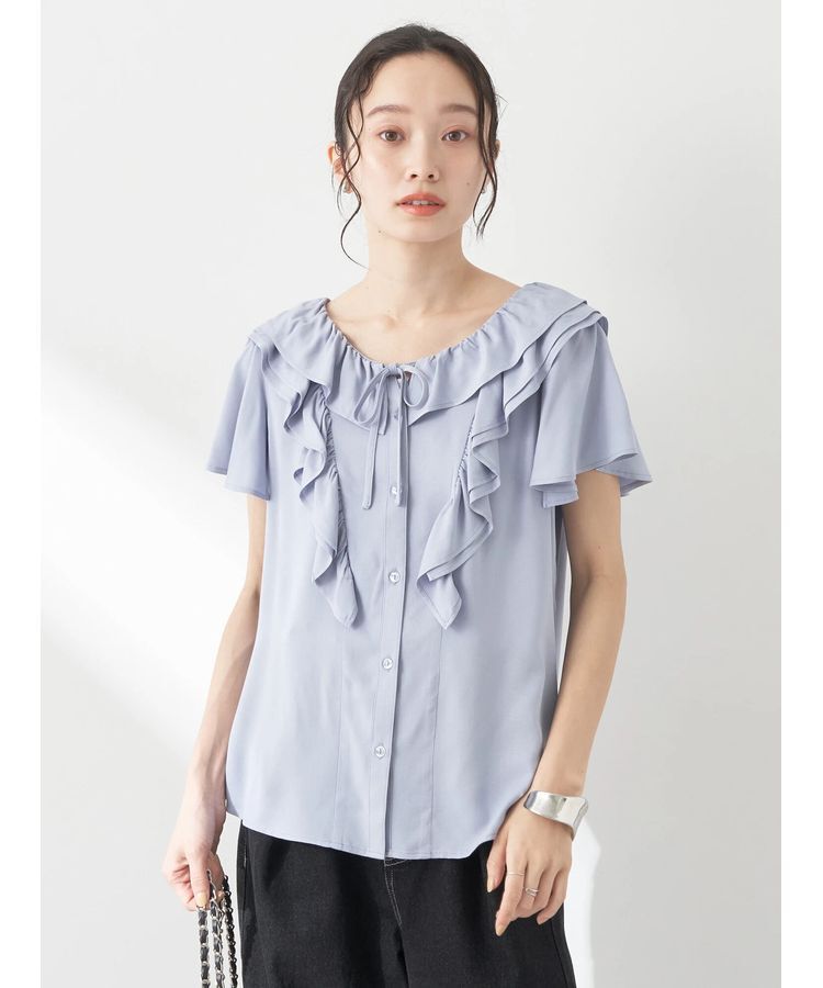 earth music&ecology「ラッフルボリュームブラウス」|シャツ・ブラウス|
