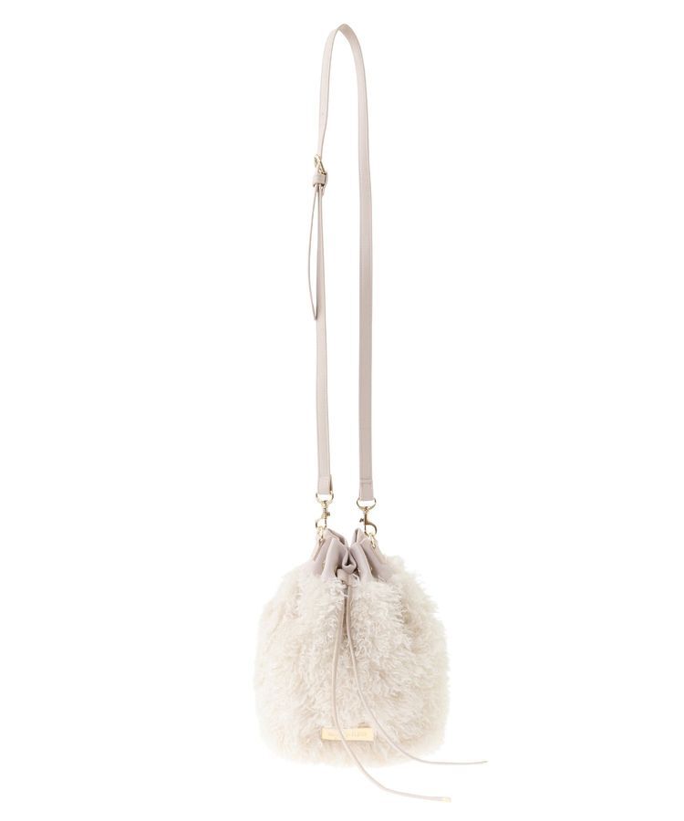 Maison de FLEUR「フェイクファーバケツショルダーバッグ」|ショルダー・メッセンジャー|アイボリー