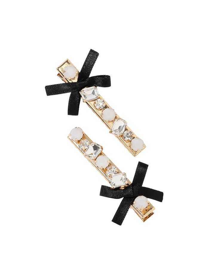 Maison de FLEUR「ビジューリボン2セットピン」|その他|