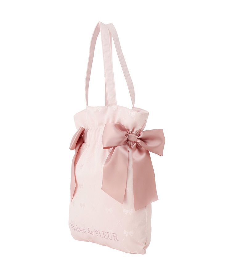 Maison de FLEUR「リボンジャカードダブルリボントートバッグ」|トートバッグ|