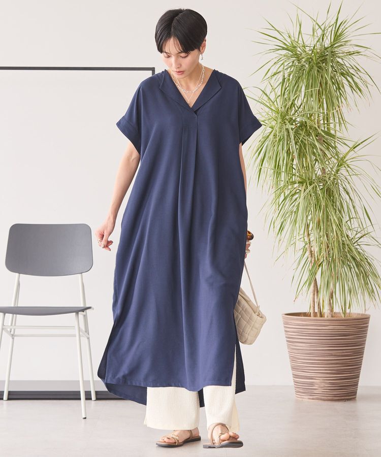 AMERICAN HOLIC「接触冷感スキッパーワンピース」|ワンピース|Navy