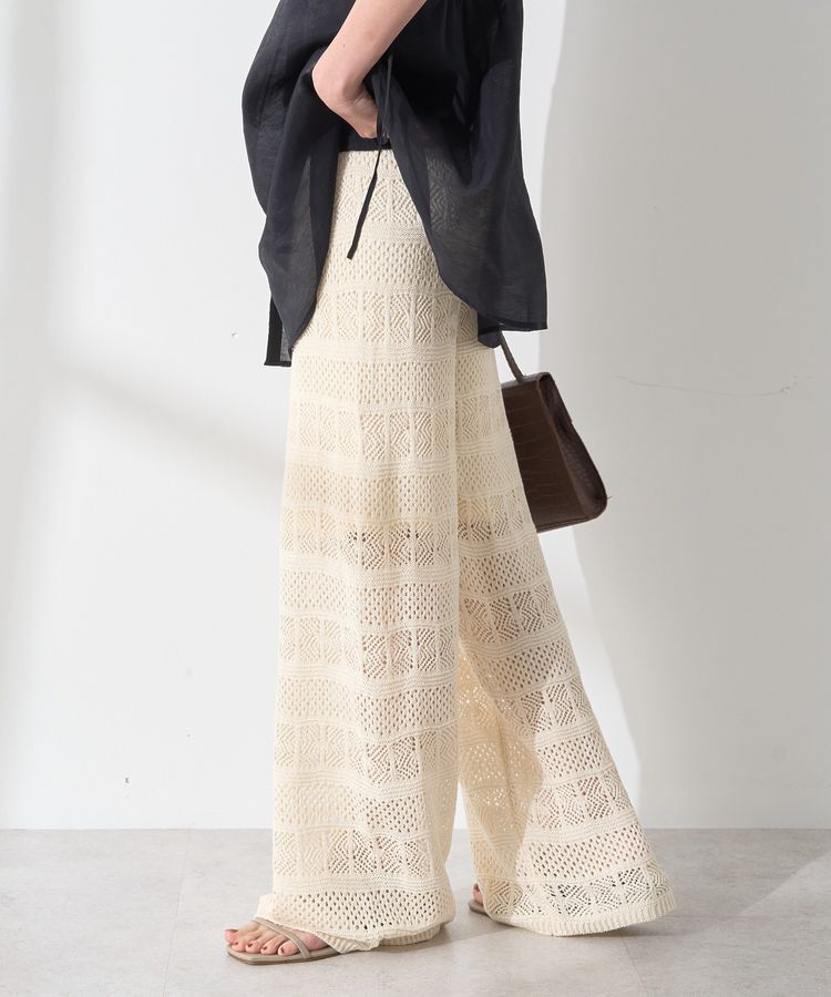 AMERICAN HOLIC「レース編みニットパンツ」|その他|Ivory