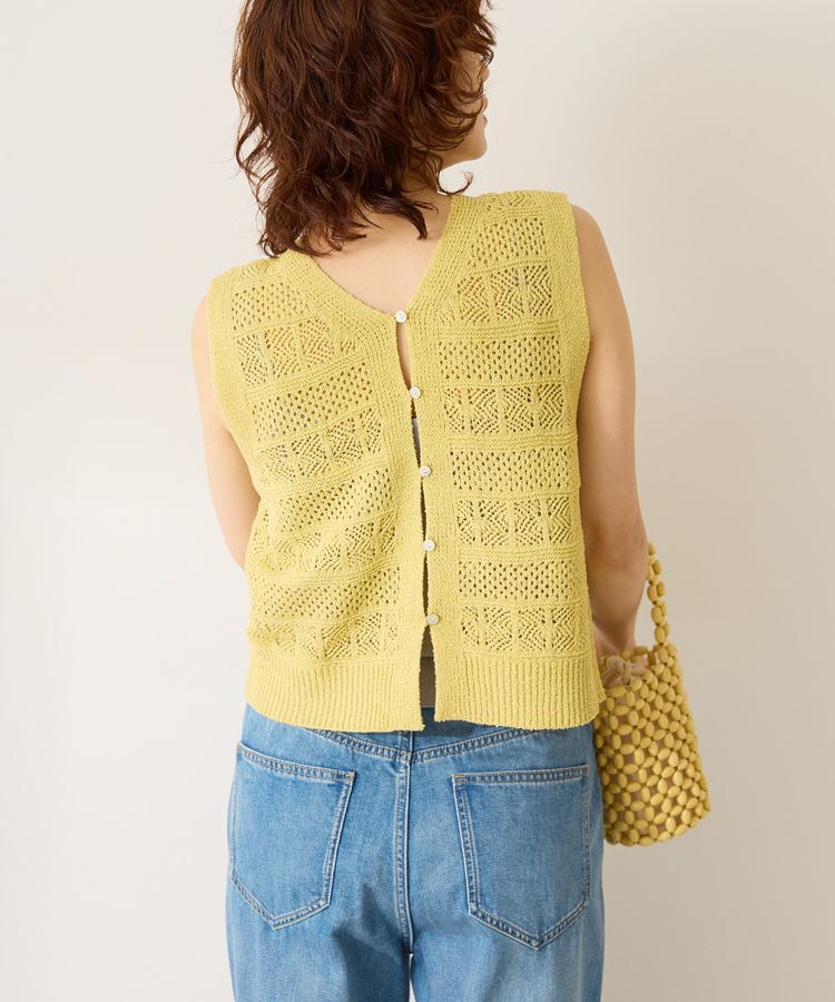 AMERICAN HOLIC「【前後2WAY】レース編みニットベスト」|ベスト・ジレ|