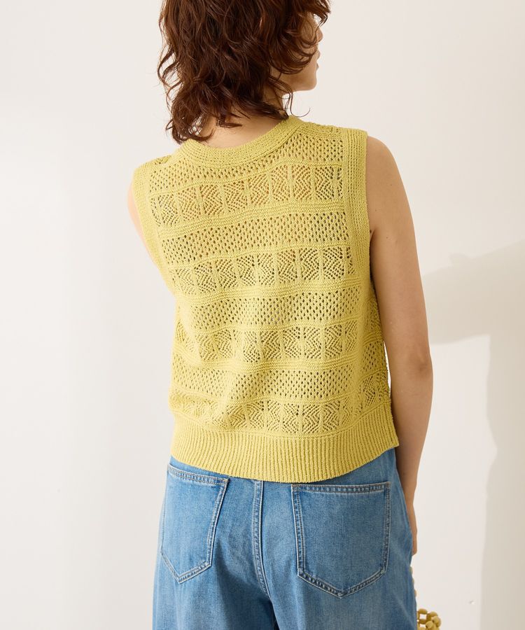 AMERICAN HOLIC「【前後2WAY】レース編みニットベスト」|ベスト・ジレ|
