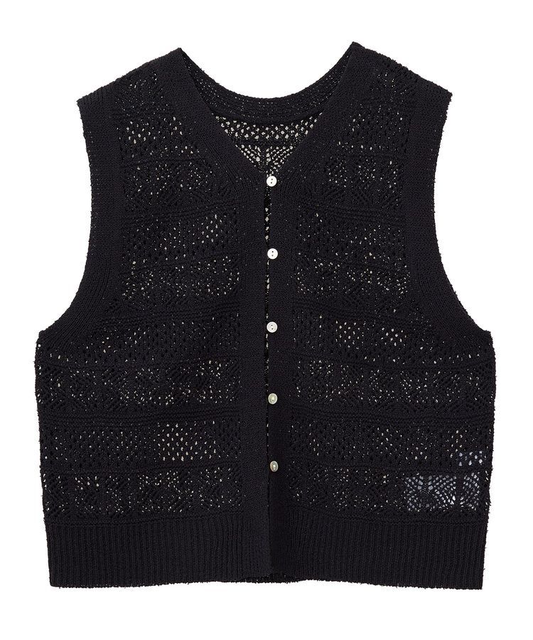 AMERICAN HOLIC「【前後2WAY】レース編みニットベスト」|ベスト・ジレ|