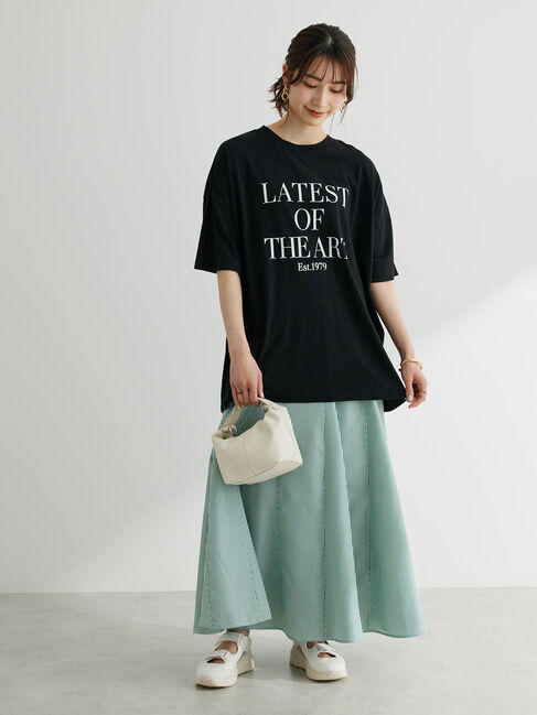 Green Parks「キレイ目ロゴ半袖チュニック」|チュニック|