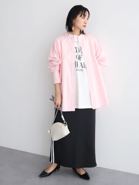 Green Parks「キレイ目ロゴ半袖チュニック」|チュニック|