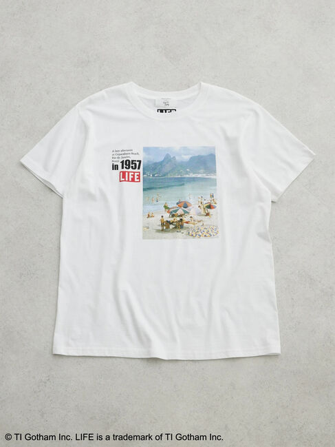  「LIFE フォトプリントTシャツ」|Tシャツ・カットソー|ブルー