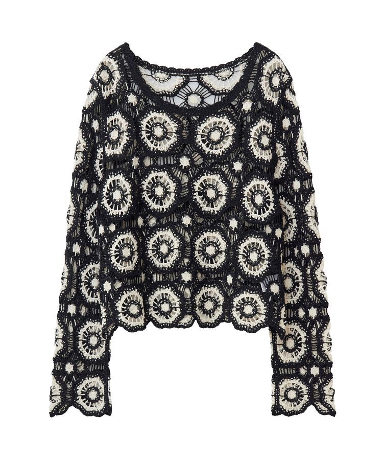 Green Parks「・SUGAR　SPOON　クロシェフラワープルオーバー」|Tシャツ・カットソー|