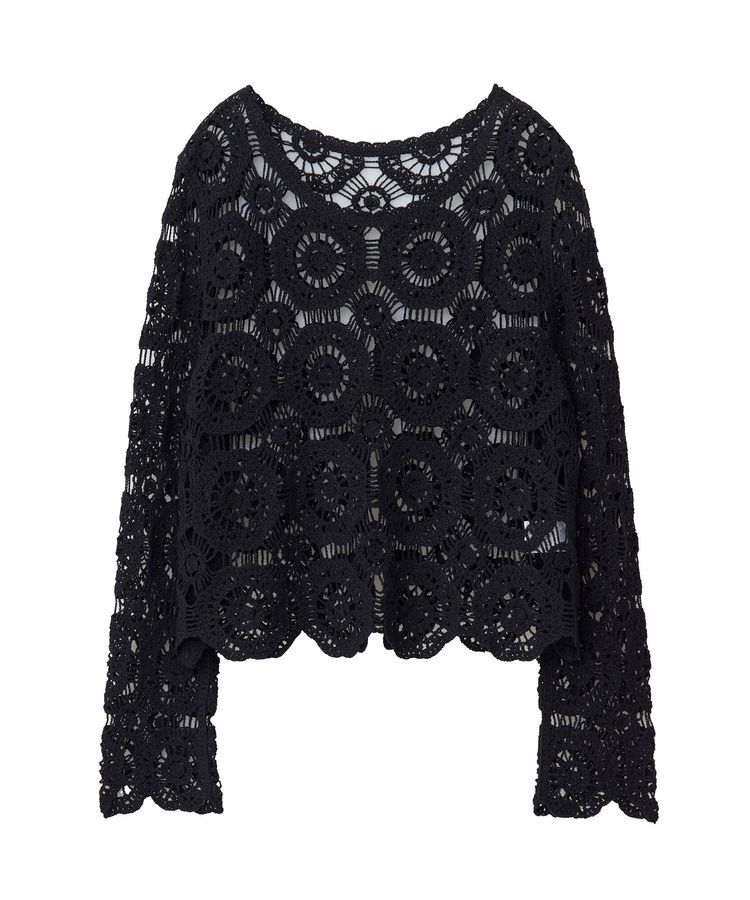 Green Parks「・SUGAR　SPOON　クロシェフラワープルオーバー」|Tシャツ・カットソー|