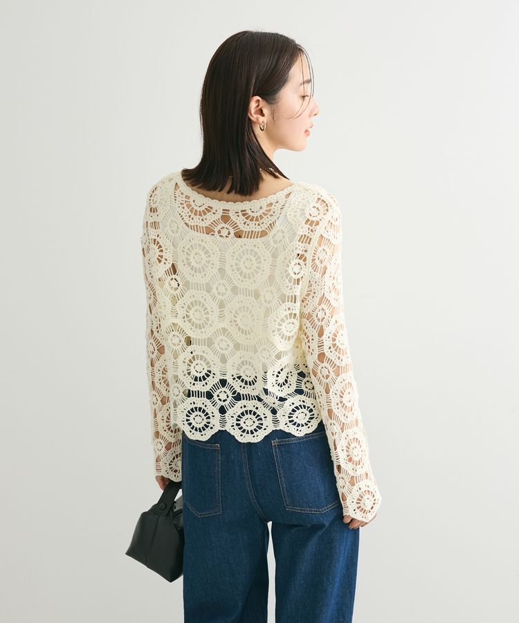 Green Parks「・SUGAR　SPOON　クロシェフラワープルオーバー」|Tシャツ・カットソー|