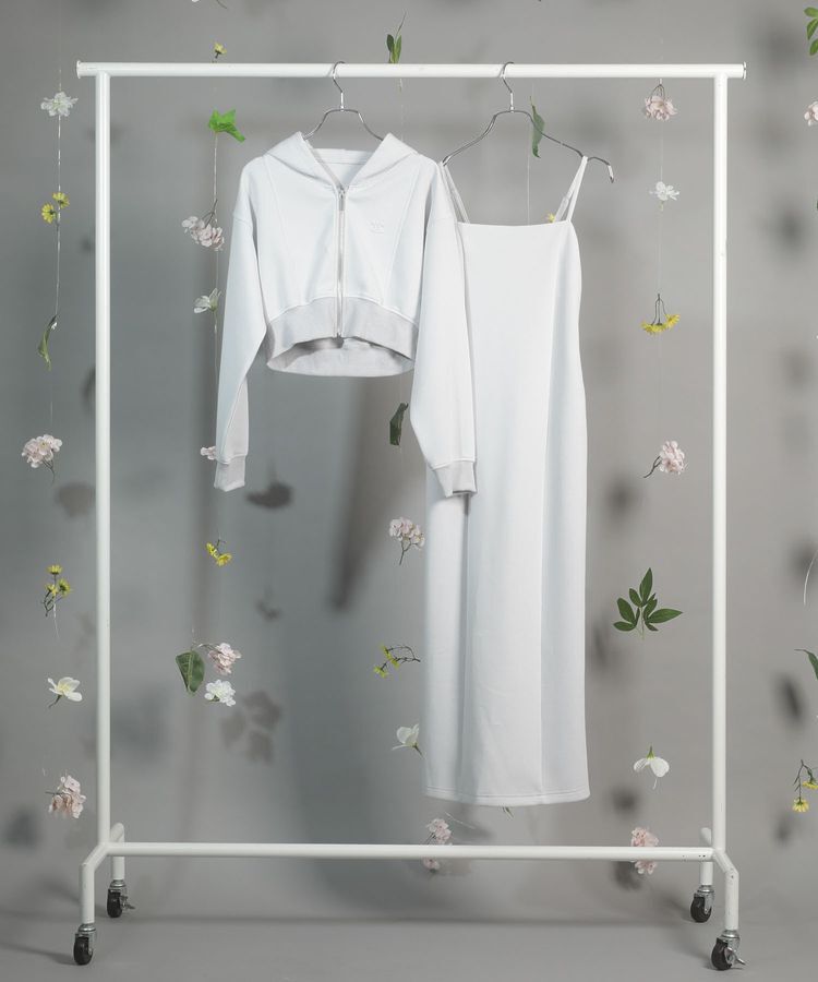 Green Parks「dazzlin SET2点パーカー+キャミワンピース」|ワンピース|Gray