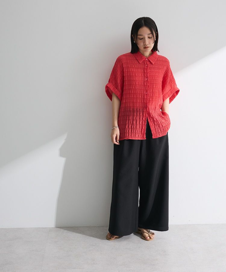 Green Parks「シアーシャーリングフレンチスリーブシャツ」|シャツ・ブラウス|