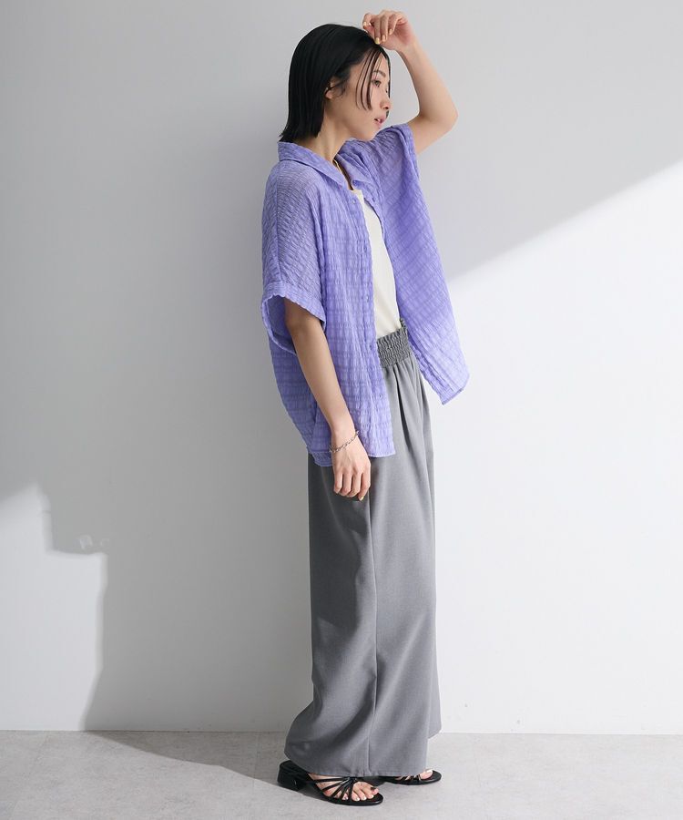 Green Parks「シアーシャーリングフレンチスリーブシャツ」|シャツ・ブラウス|