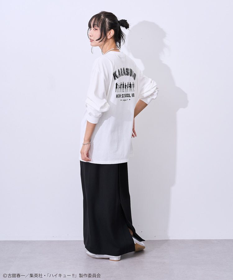 Green Parks「ハイキュー!! モノクロプリント烏野長袖Tシャツ」|Tシャツ・カットソー|